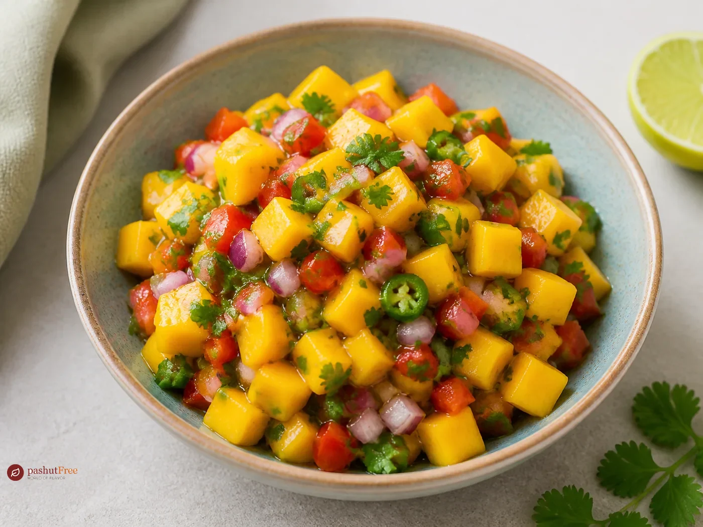 Salsa de mango tropical