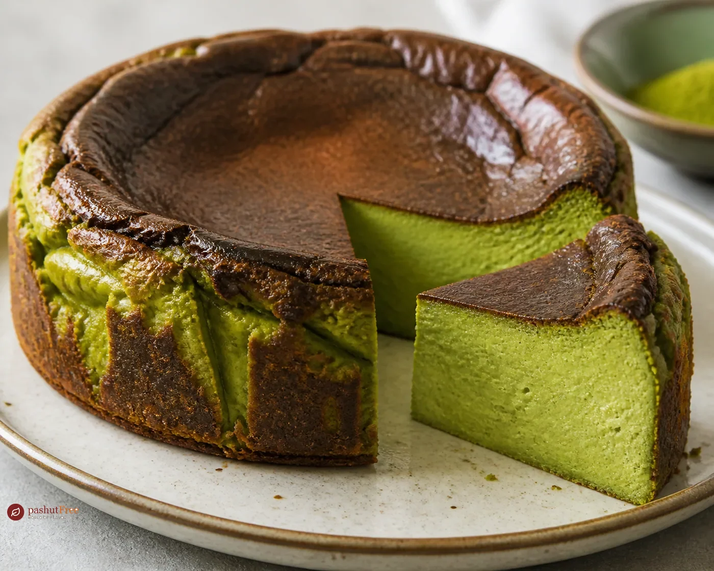 Matcha Basque Burnt Cheesecake