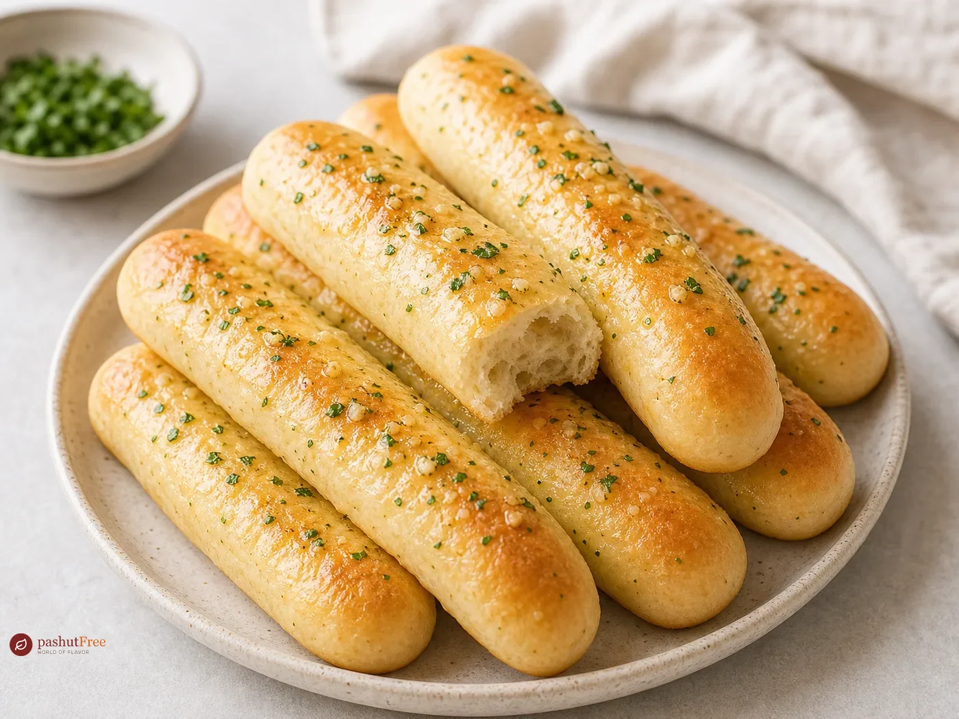 Palitos de pan sin gluten tiernos, estilo restaurante