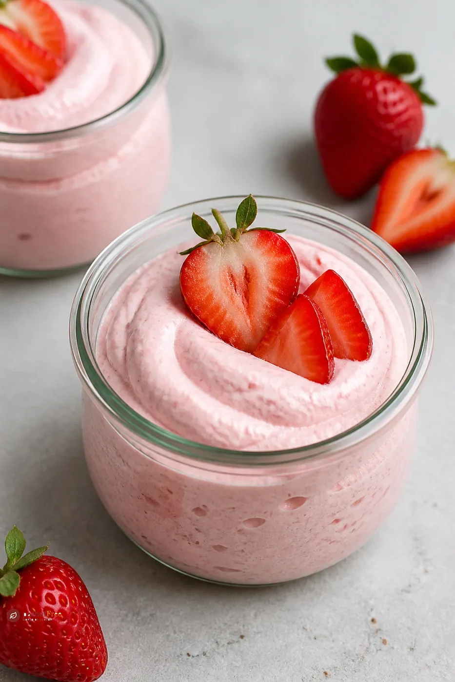 Mousse de Fresa Ligera y Esponjosa