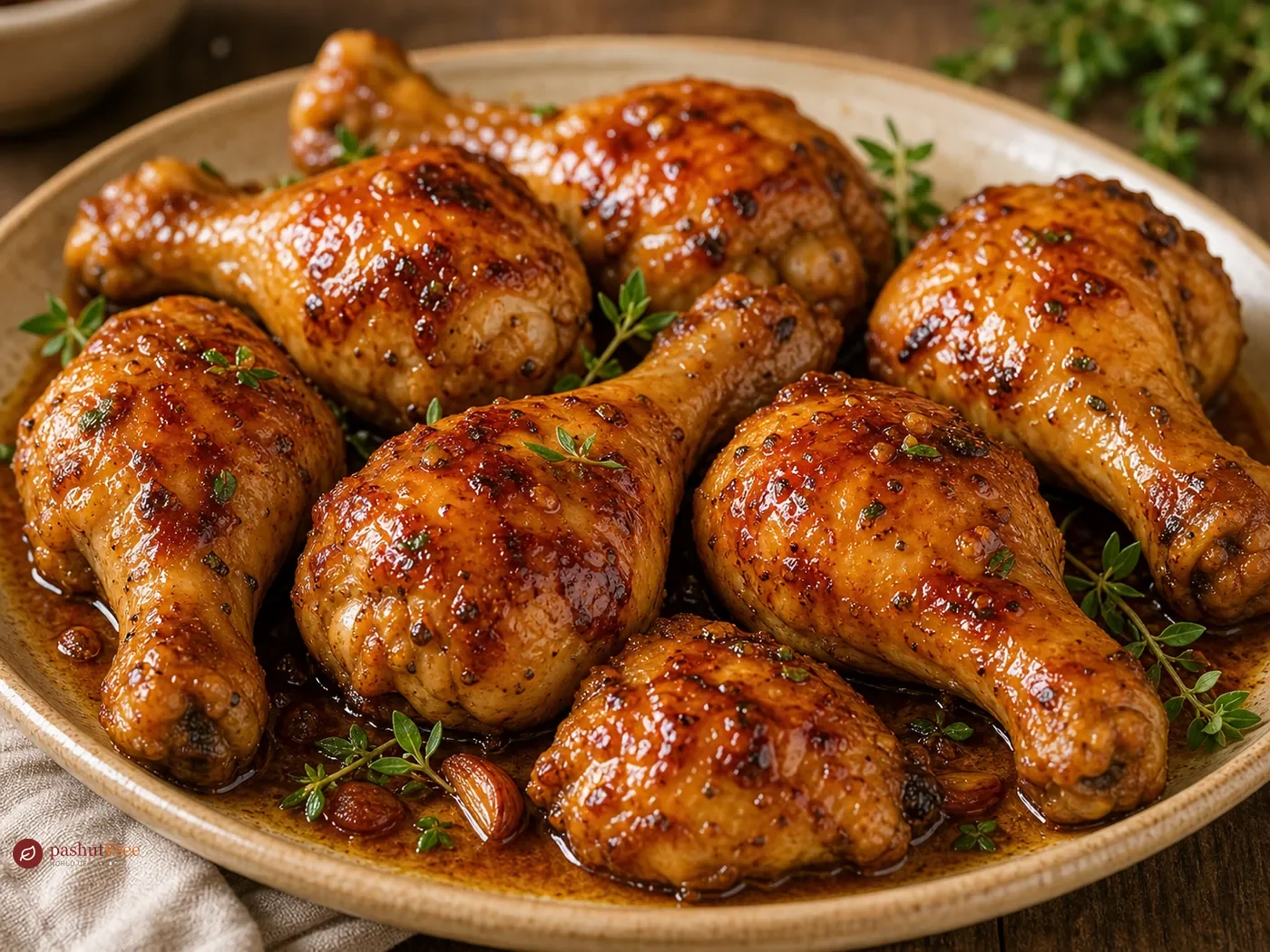 Baked Chicken with Honey and Soy Glaze