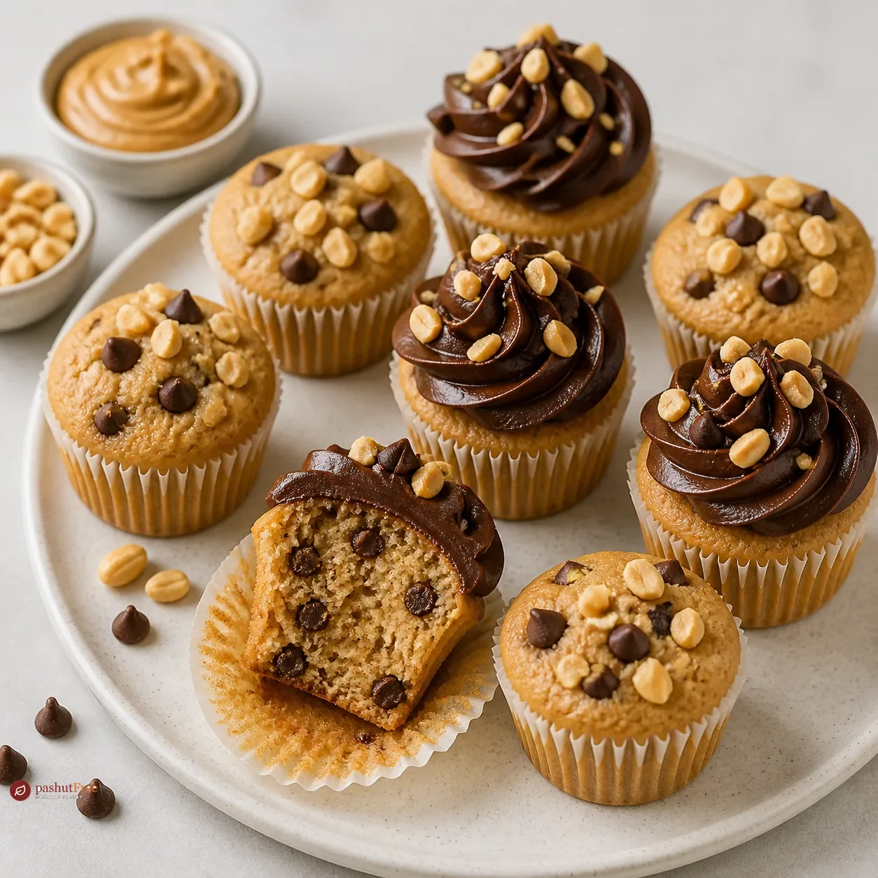 Peanut Butter and Chocolate Chip Cupcakes