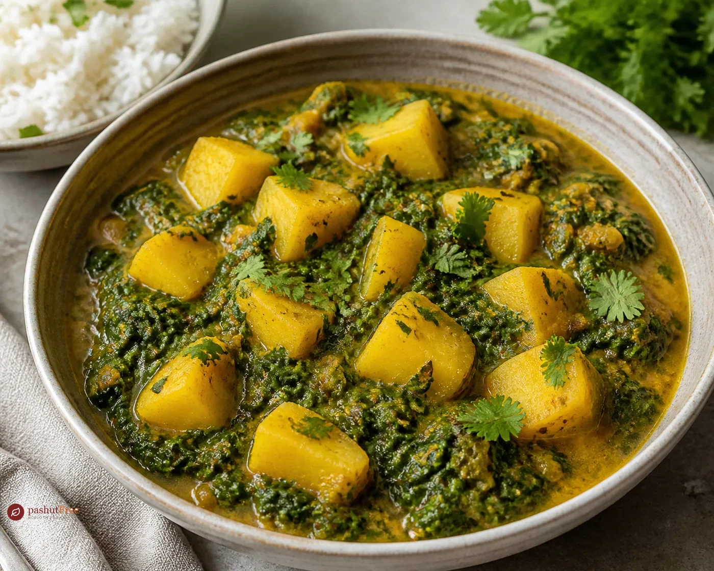 Potato and Spinach Curry
