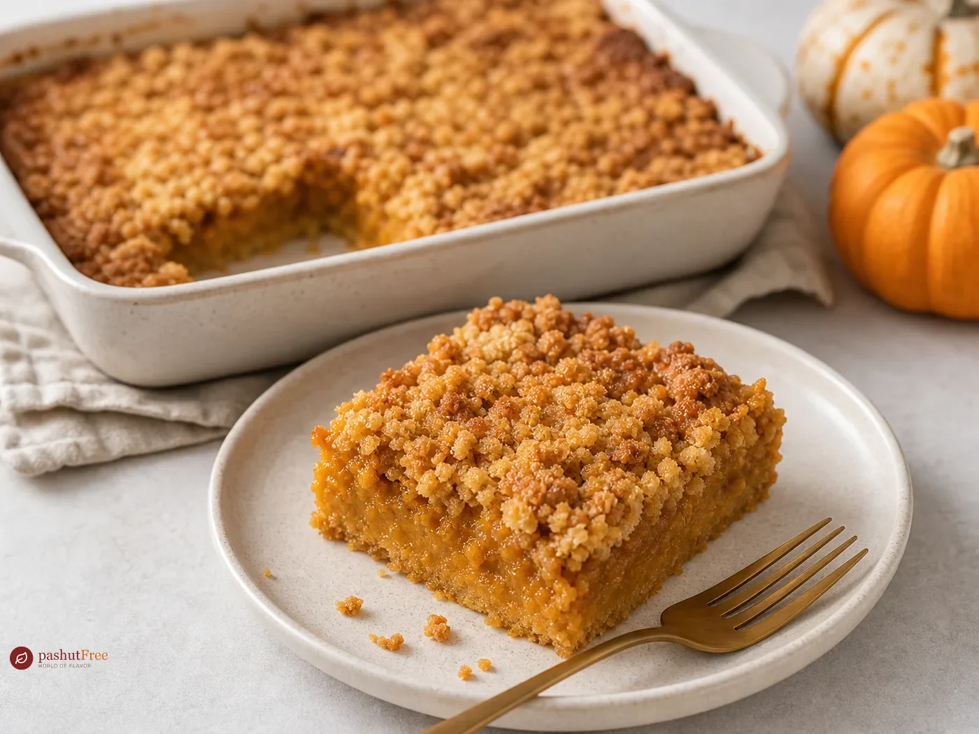 Gluten-Free Pumpkin Cake with Crunchy Topping