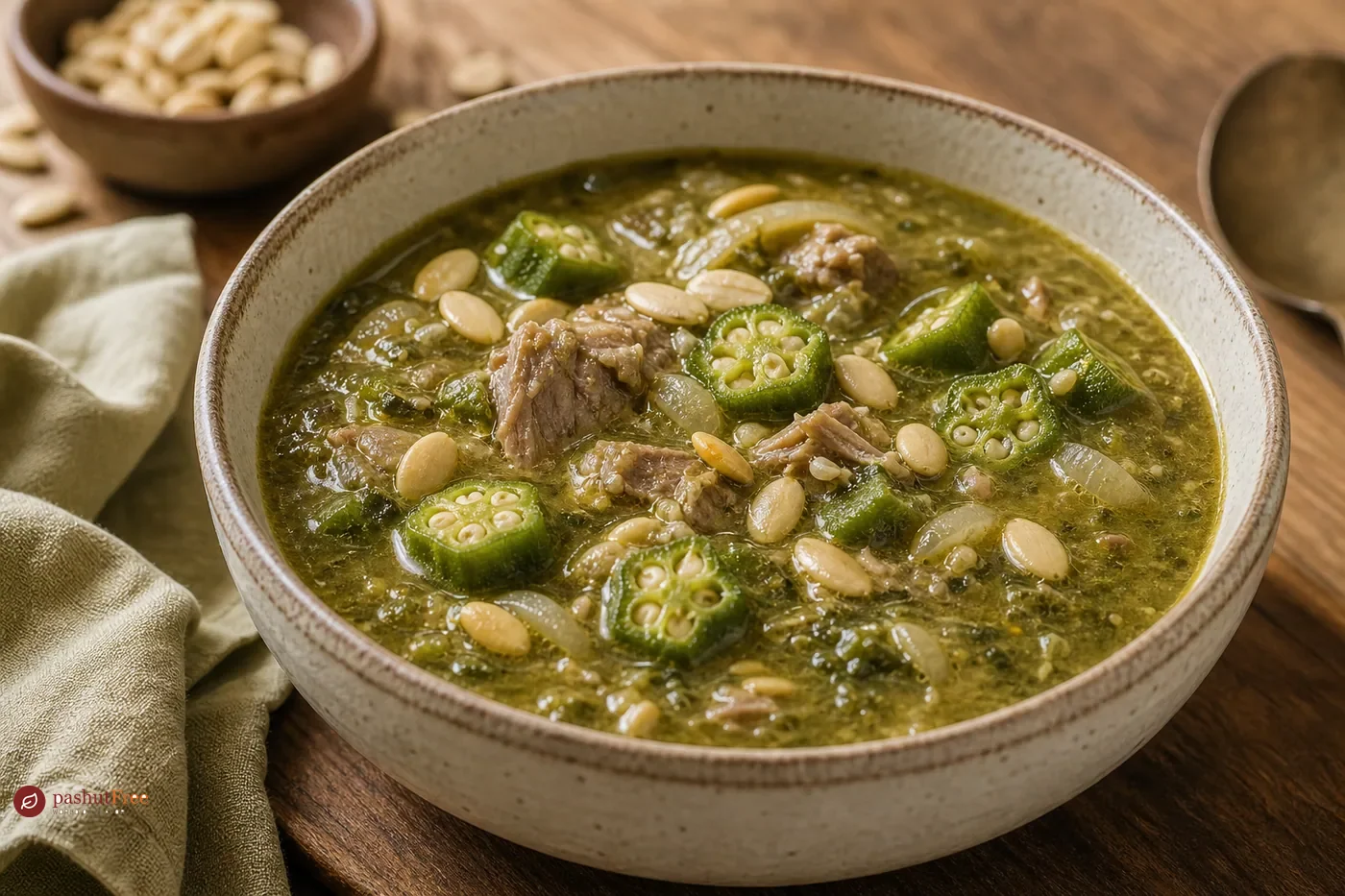 Nutrient-Rich Okra and Melon Seed Soup