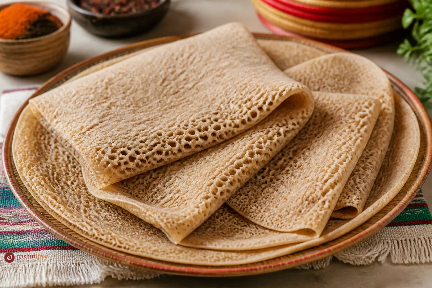 Finished homemade dish: Traditional Ethiopian Flatbread