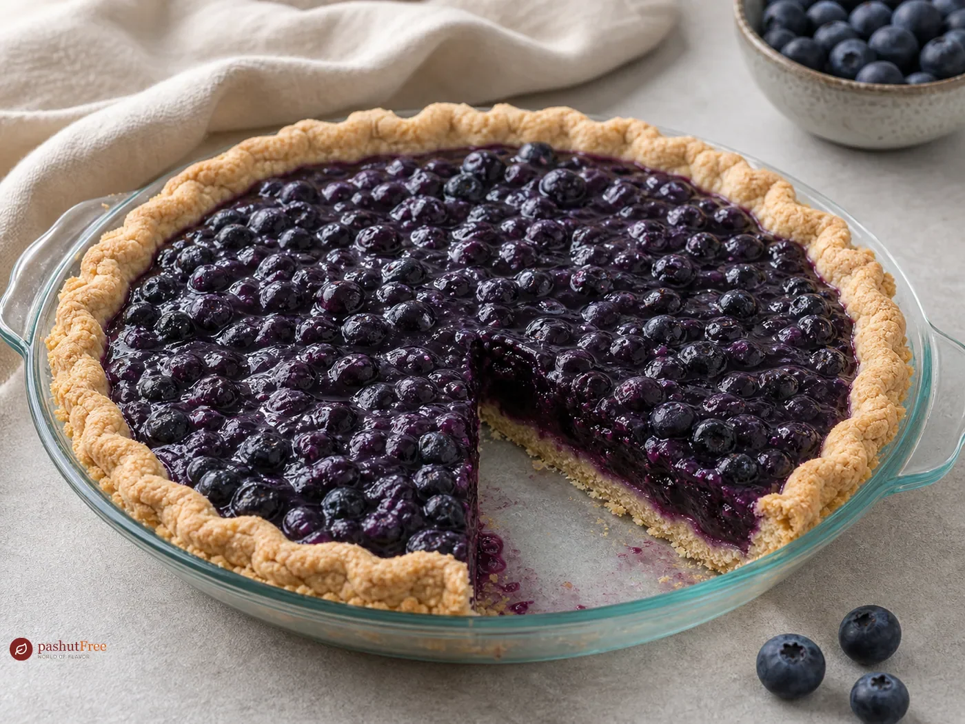 Tarta de arándanos frescos