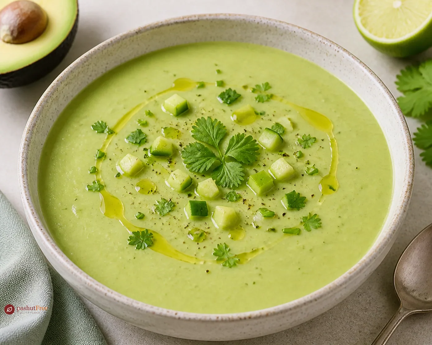 Gazpacho cremoso de aguacate