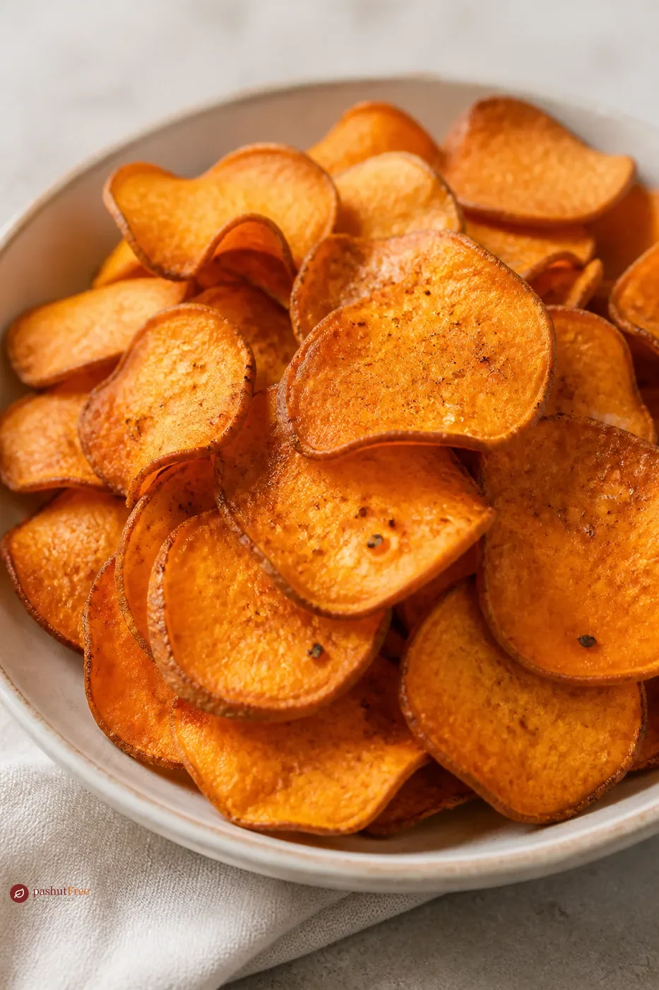 Crispy Baked Yam Chips