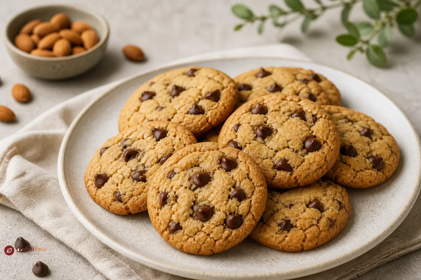 Finished homemade dish: Chewy Almond Flour Chocolate Chip Cookies