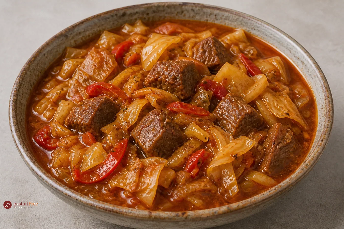 Lakra me Mish Cabbage and Meat Stew