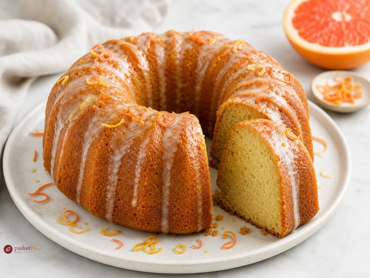 Grapefruit and Olive Oil Bundt Cake