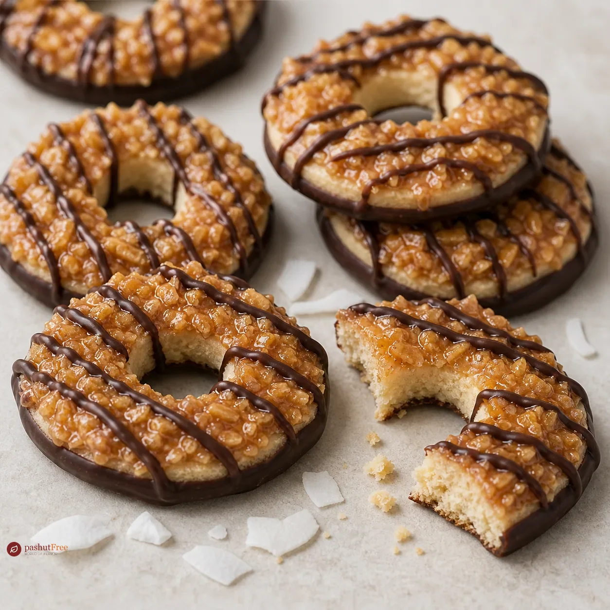 Galletas de coco y caramelo sin gluten