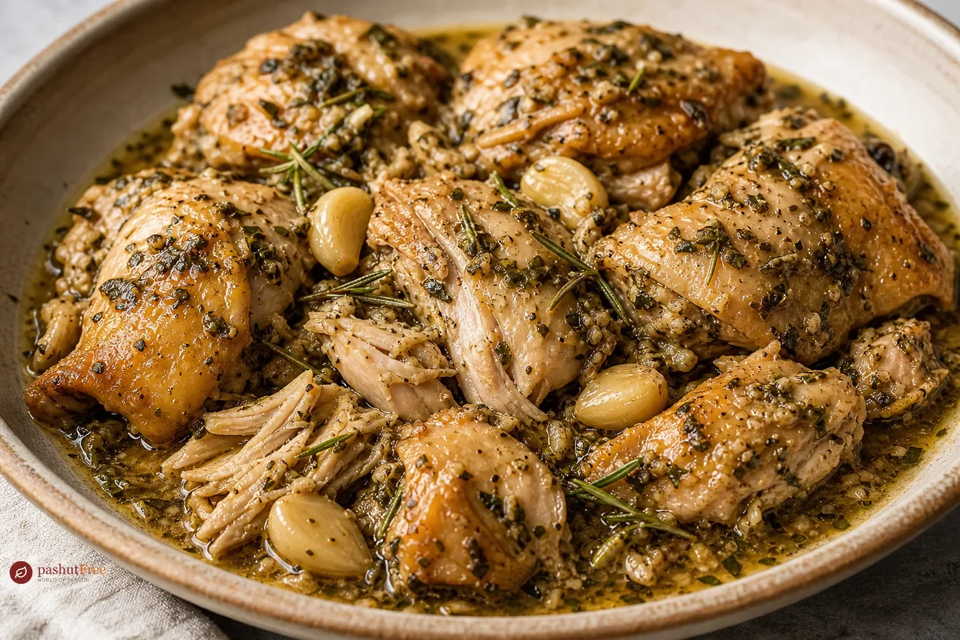 savoury Garlic Herb Slow-Cooked Chicken