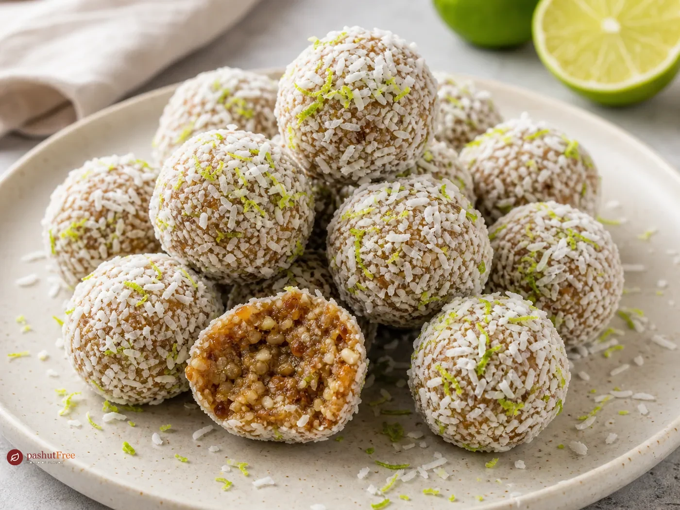 Coconut and Lime Energy Balls - No Baking Required
