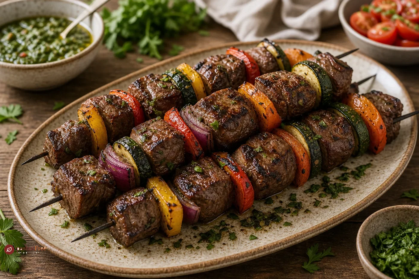 Finished homemade dish: Flavorful Grilled Beef Kabobs