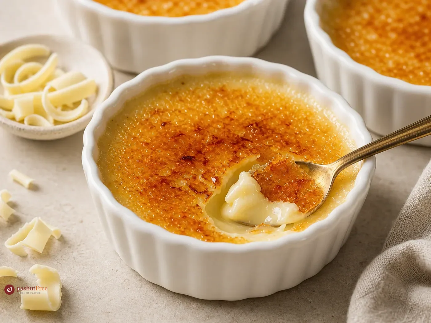 White chocolate creme brulee