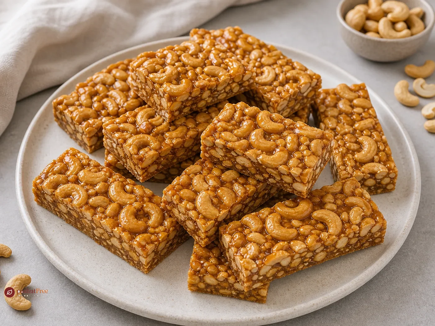 Cashew Candy Bars Inspired by Nkate Cake