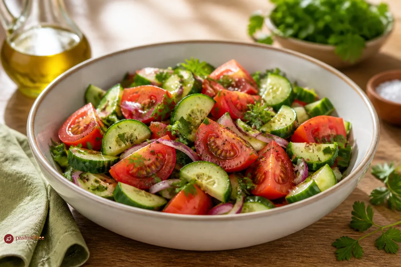 Crisp Cucumber and Tomato Salad