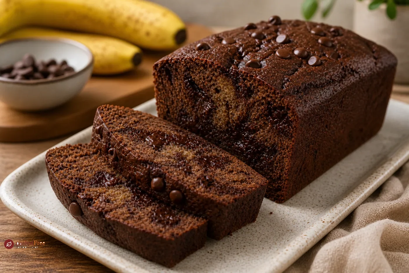 Rich Double Chocolate Banana Bread