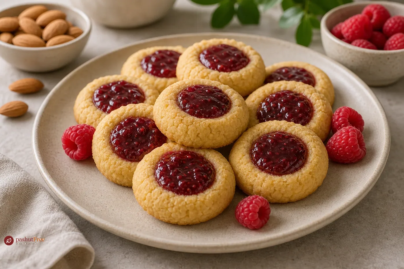 Finished homemade dish: Almond Flour Raspberry Cookies