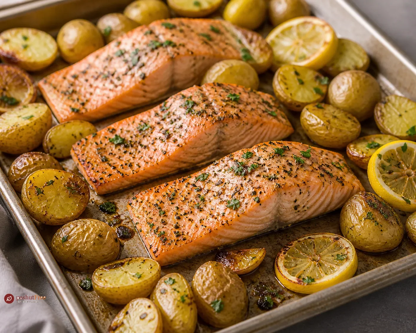 Whole Roasted Salmon with New Potatoes