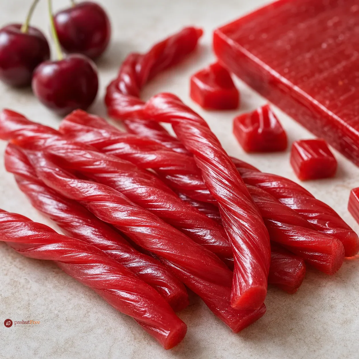 Regaliz de cereza sin gluten