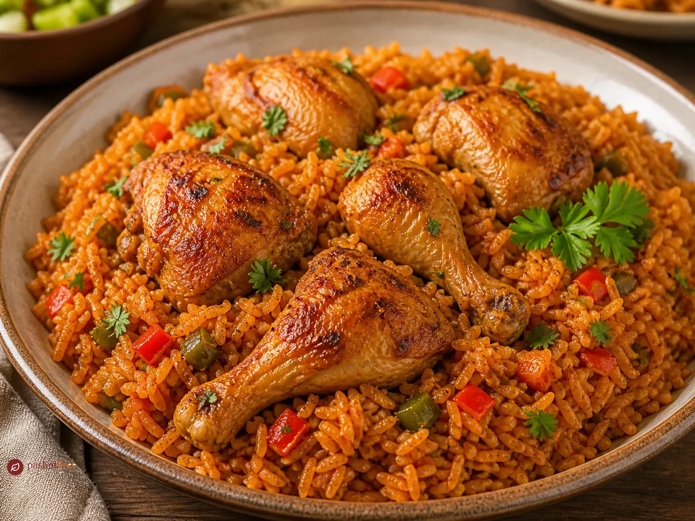 Arroz jollof con pollo: un plato de África Occidental en una sola olla