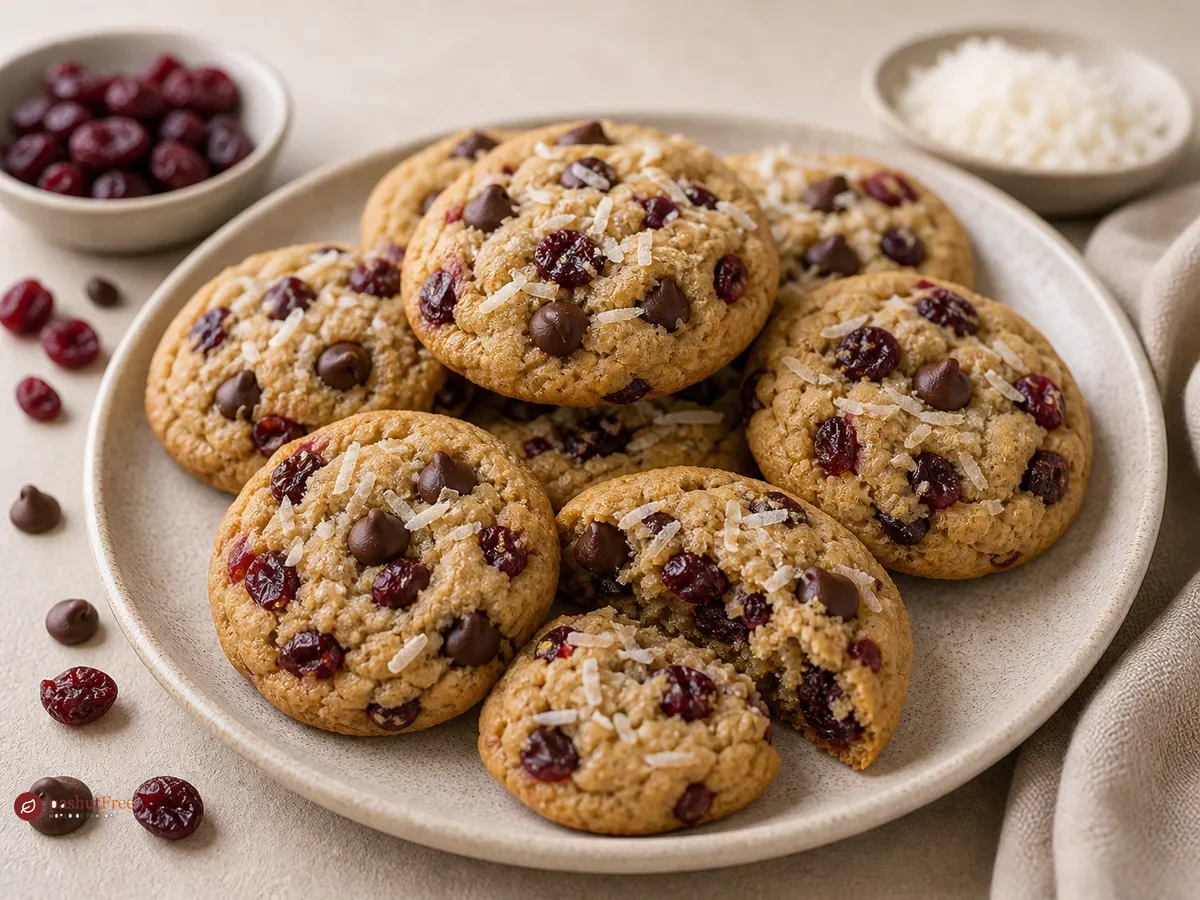 Cranberry Coconut Chocolate Chip Cookies