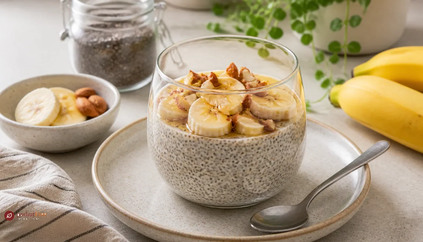 Finished homemade dish: Creamy Banana Chia Pudding