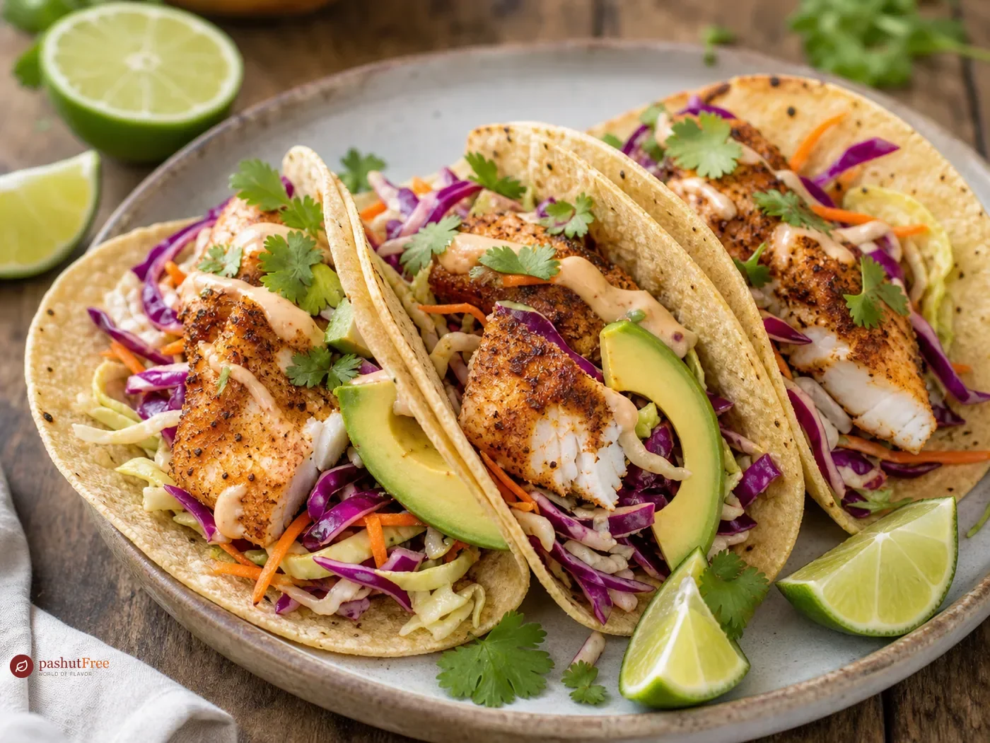Cajun spiced fish tacos