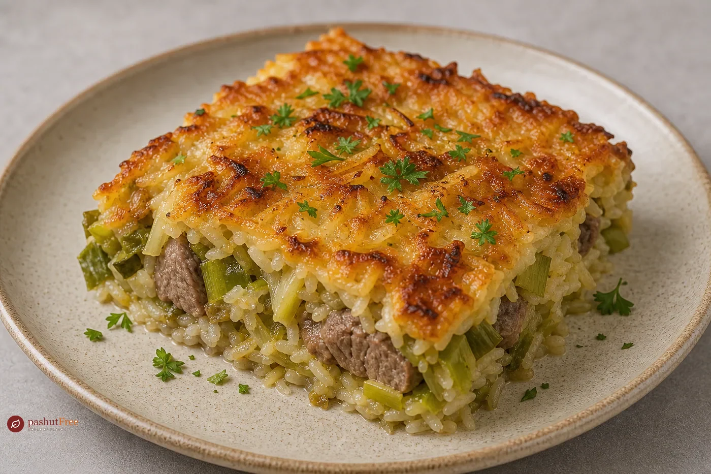Presh me Oriz Leek and Rice Bake