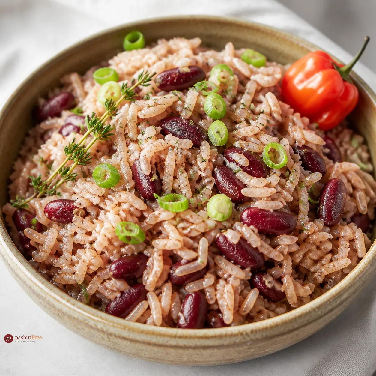 Arroz con Judías Negras Jamaicano en Olla a Presión