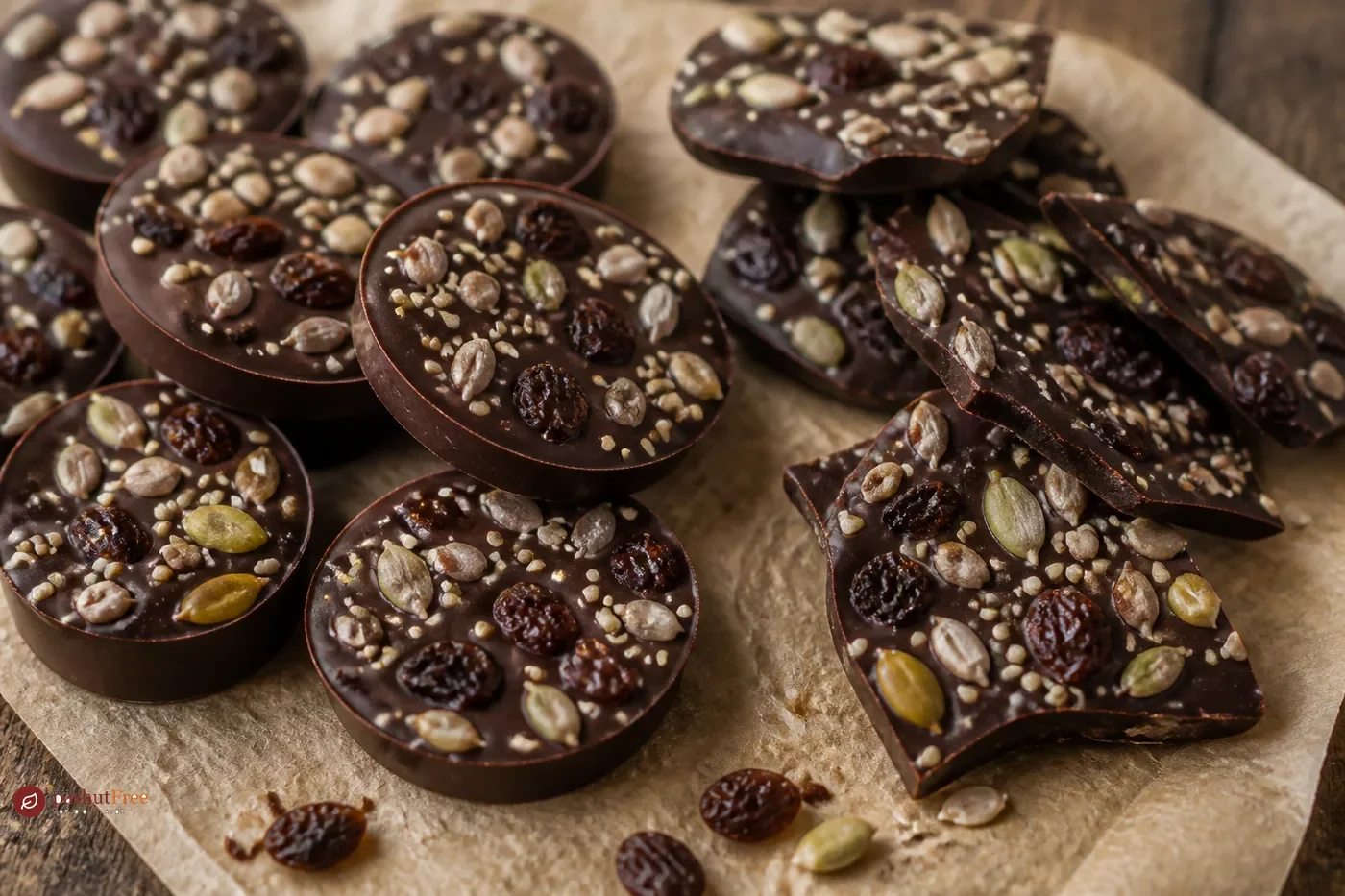 Chocolate Casero con Pasas y Semillas