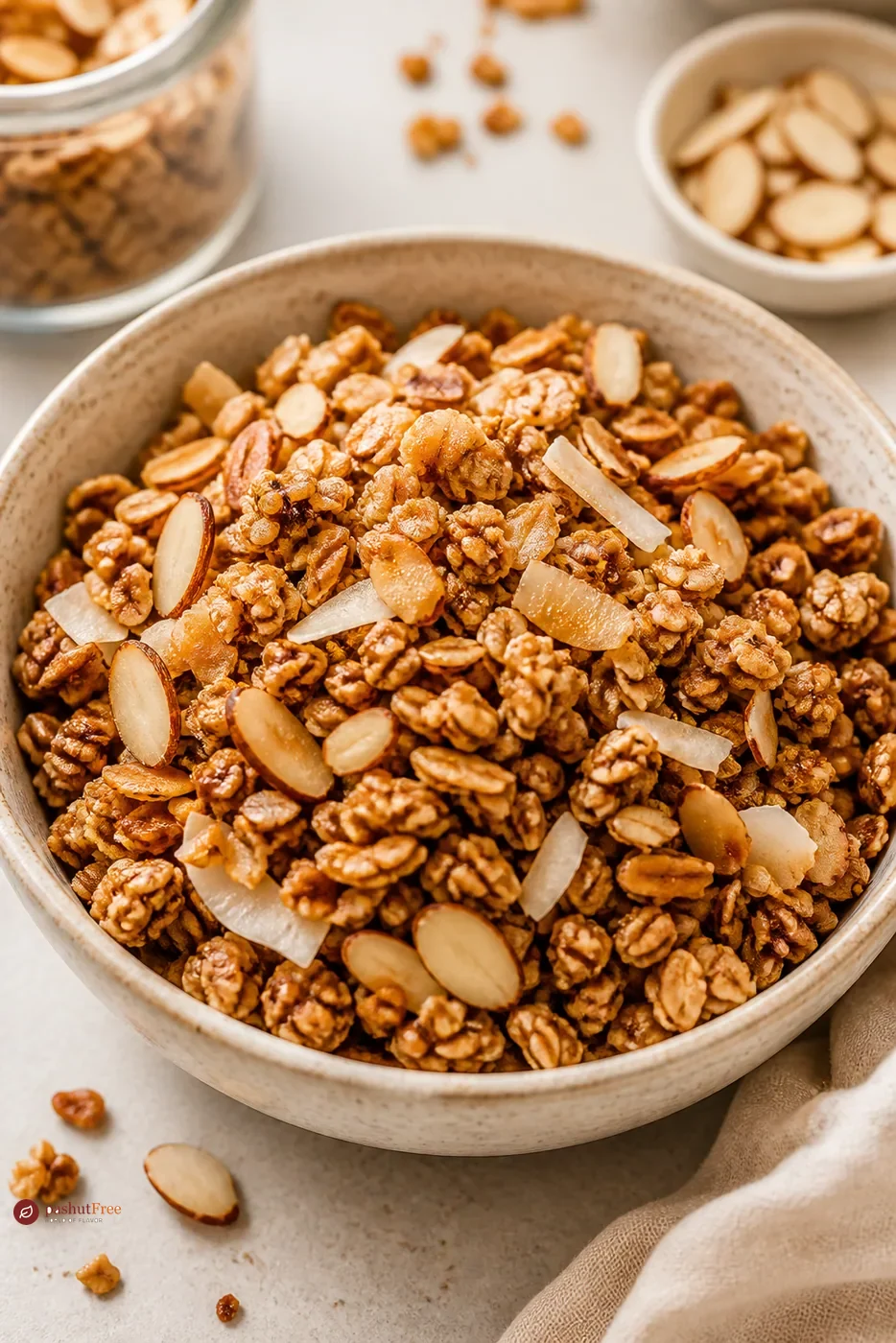 Granola Crujiente de Arce, Almendra y Coco